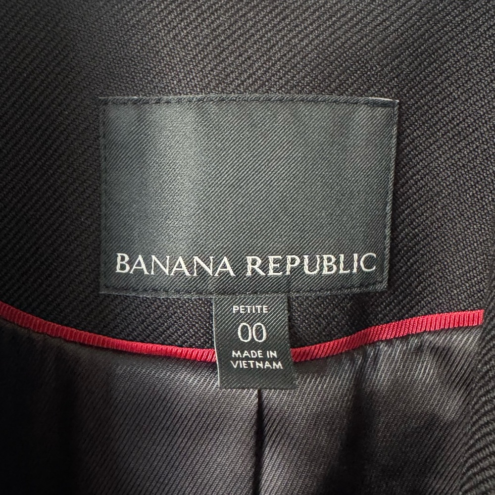 Banana Republic Lido Sculpted-Fit Italian Wool Blazer - Size 00 - Picture 12 of 13